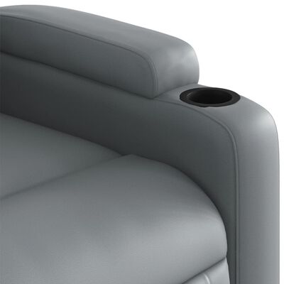 vidaXL Fauteuil inclinable de massage Gris Similicuir