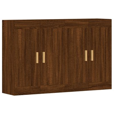 vidaXL Armoires murales 2 pcs chêne marron bois d'ingénierie