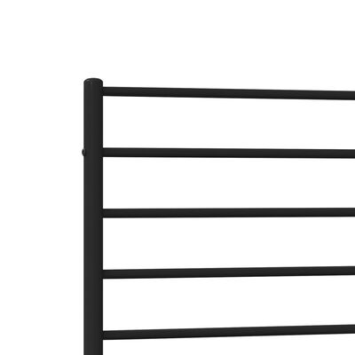 vidaXL Cadre de lit métal sans matelas avec tête de lit noir 107x203cm