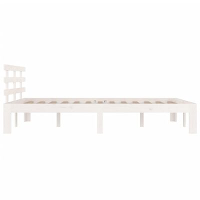 vidaXL Cadre de lit sans matelas blanc bois massif 160x200 cm