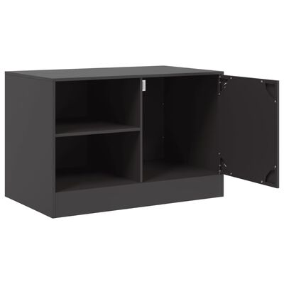 vidaXL Meuble TV noir 67x39x44 cm acier