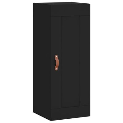 vidaXL Buffet haut Noir 34,5x34x180 cm Bois d'ingénierie