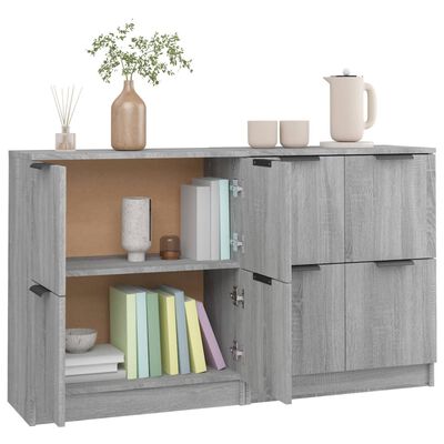 vidaXL Buffets 2 pcs Sonoma gris 60x30x70 cm Bois d'ingénierie