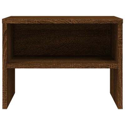 vidaXL Tables de chevet 2pcs Chêne marron 40x30x30cm Bois d'ingénierie