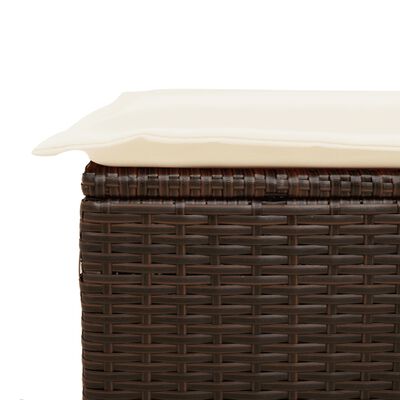 vidaXL Salon de jardin avec coussins 12 pcs marron résine tressée