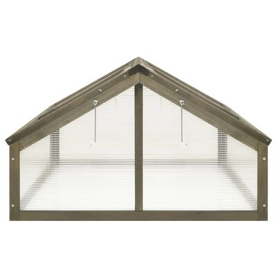 vidaXL Serre Gris 114x80x50 cm Bois de sapin