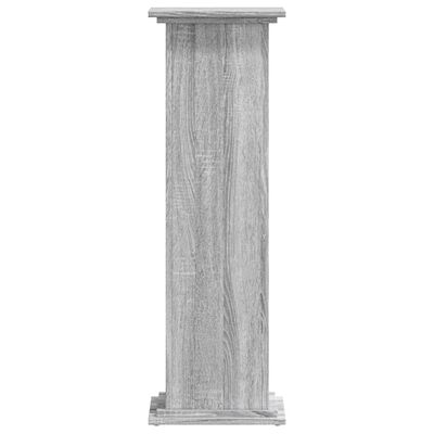 vidaXL Support pour plantes sonoma gris 33x33x100 cm bois d'ingénierie