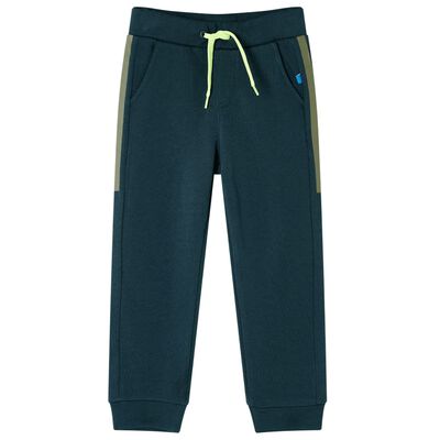 Pantalon de survêtement enfants avec cordon de serrage vert mousse 92