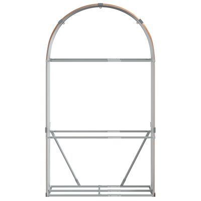 vidaXL Porte-bûches marron clair 120x45x210 cm acier galvanisé