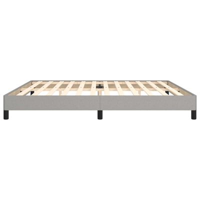 vidaXL Cadre de lit sans matelas gris clair 200x200 cm tissu