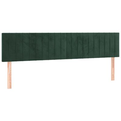 vidaXL Tête de lit à LED Vert foncé 180x5x78/88 cm Velours