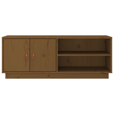 vidaXL Meuble TV Marron miel 105x34x40 cm Bois de pin massif