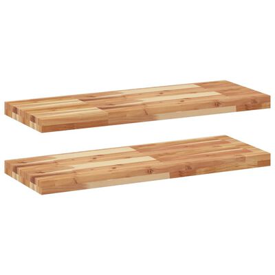 vidaXL Étagères flottantes 2 pcs 80x30x4 cm acacia massif à l'huile