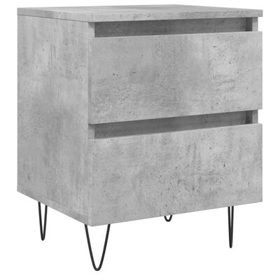 vidaXL Table de chevet gris béton 40x35x50 cm bois d’ingénierie