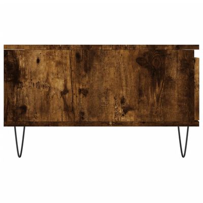 vidaXL Table basse chêne fumé 90x60x35 cm bois d'ingénierie