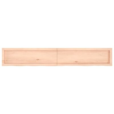 vidaXL Comptoir de salle de bain 180x30x(2-6)cm bois massif non traité