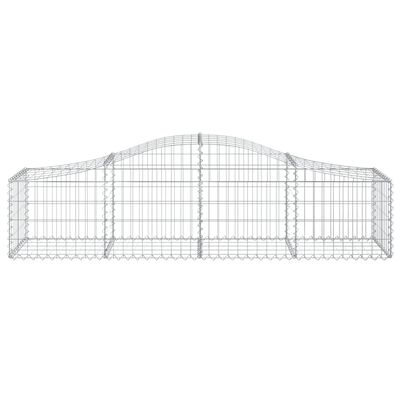 vidaXL Paniers à gabions arqués 4 pcs 200x50x40/60 cm fer galvanisé