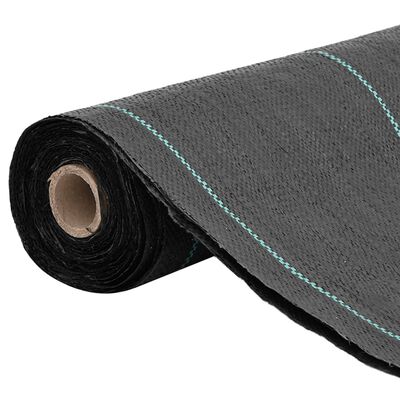 vidaXL Membrane anti-mauvaises herbes noir 1,5x200 m PP