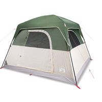 vidaXL Tente de camping de cabine 4 personnes vert imperméable