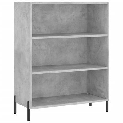 vidaXL Buffet haut Gris béton 69,5x34x180 cm Bois d'ingénierie