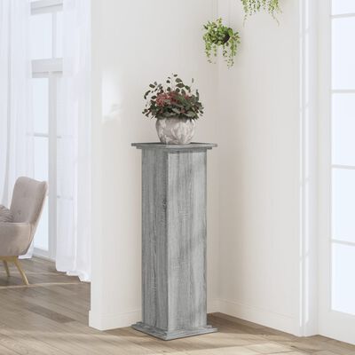 vidaXL Support pour plantes sonoma gris 33x33x100 cm bois d'ingénierie