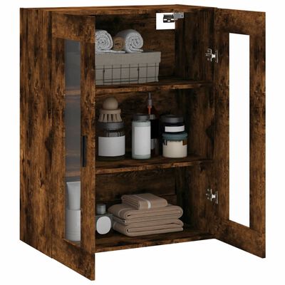 vidaXL Armoire murale chêne fumé 69,5x34x90 cm