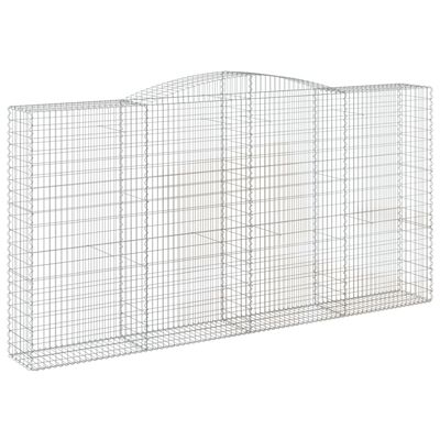 vidaXL Paniers à gabions arqués 6 pcs 400x50x200/220 cm Fer galvanisé