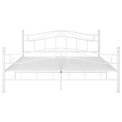 vidaXL Cadre de lit sans matelas blanc métal 160x200 cm