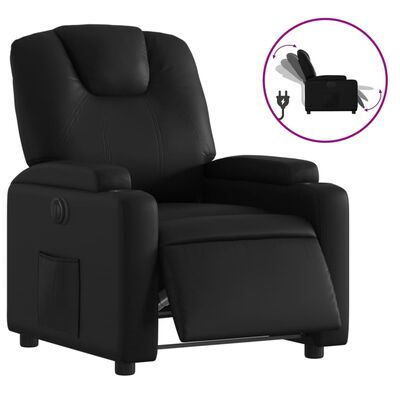 vidaXL Fauteuil inclinable électrique Noir Similicuir