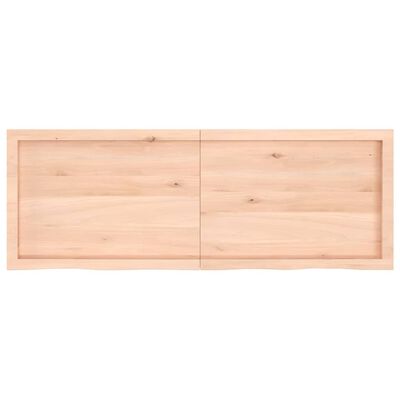 vidaXL Comptoir de salle de bain 140x50x(2-4)cm bois massif non traité