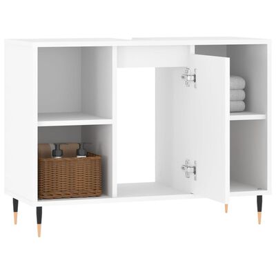 vidaXL Armoire de salle de bain blanc 80x33x60 cm bois d'ingénierie