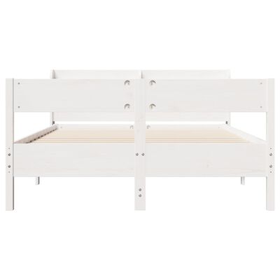 vidaXL Cadre de lit sans matelas blanc 120x190 cm bois de pin massif