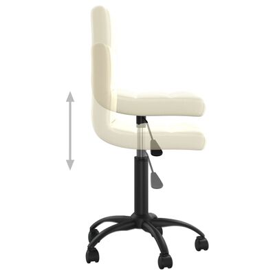 vidaXL Chaise pivotante de salle à manger Crème Velours