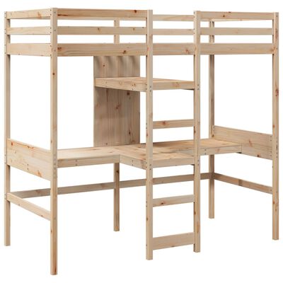 vidaXL Cadre de lit superposé sans matelas 75x190cm bois de pin massif