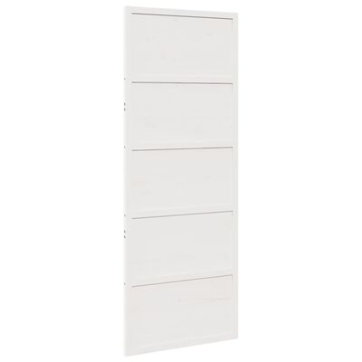 vidaXL Porte de grange blanc 80x208 cm bois massif de pin