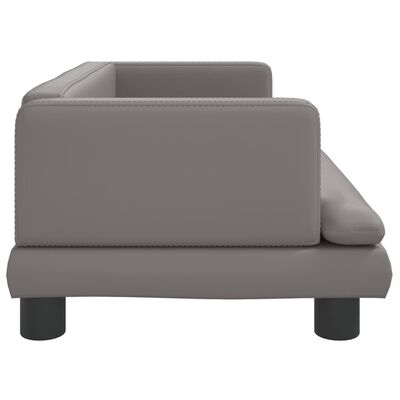 vidaXL Canapé pour enfants gris 80x45x30 cm similicuir