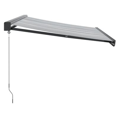 vidaXL Auvent rétractable anthracite/blanc 3x2,5 m tissu et aluminium