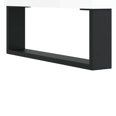 vidaXL Meuble TV Blanc brillant 80x36x50 cm Bois d'ingénierie