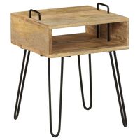 vidaXL Table de chevet Bois de manguier massif 40x34x47 cm