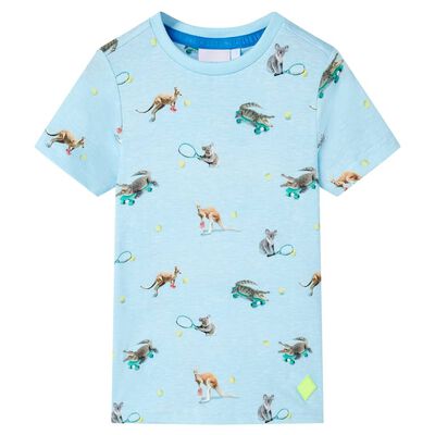 T-shirt pour enfants mélange bleu clair 140