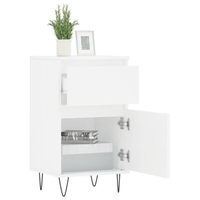 vidaXL Buffets 2 pcs blanc 40x35x70 cm bois d’ingénierie