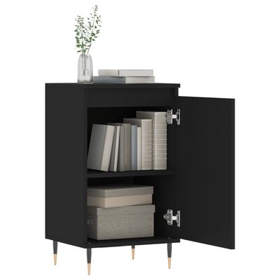 vidaXL Buffets 2 pcs noir 40x35x70 cm bois d’ingénierie