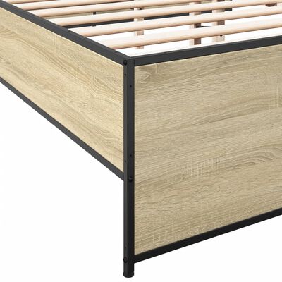 vidaXL Cadre de lit sans matelas chêne sonoma 180x200 cm