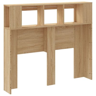 vidaXL Tête de lit à LED chêne sonoma 120x18,5x103,5cm bois ingénierie