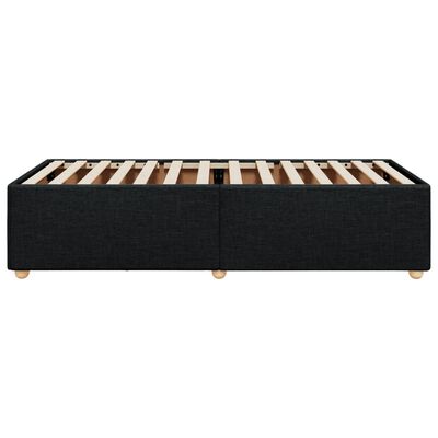 vidaXL Cadre de lit sans matelas noir 90x190 cm tissu