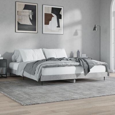 vidaXL Cadre de lit sans matelas gris béton 180x200 cm