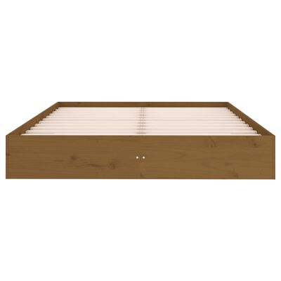 vidaXL Cadre de lit Marron miel Bois massif 120x200 cm