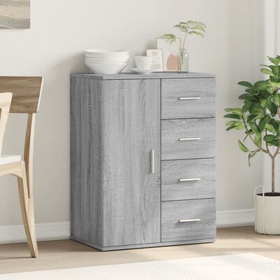 vidaXL Buffet sonoma gris 59x39x80 cm bois d'ingénierie