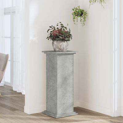 vidaXL Support pour plantes gris béton 33x33x80 cm bois d'ingénierie