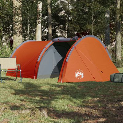 vidaXL Tente de camping tunnel 4 personnes orange imperméable